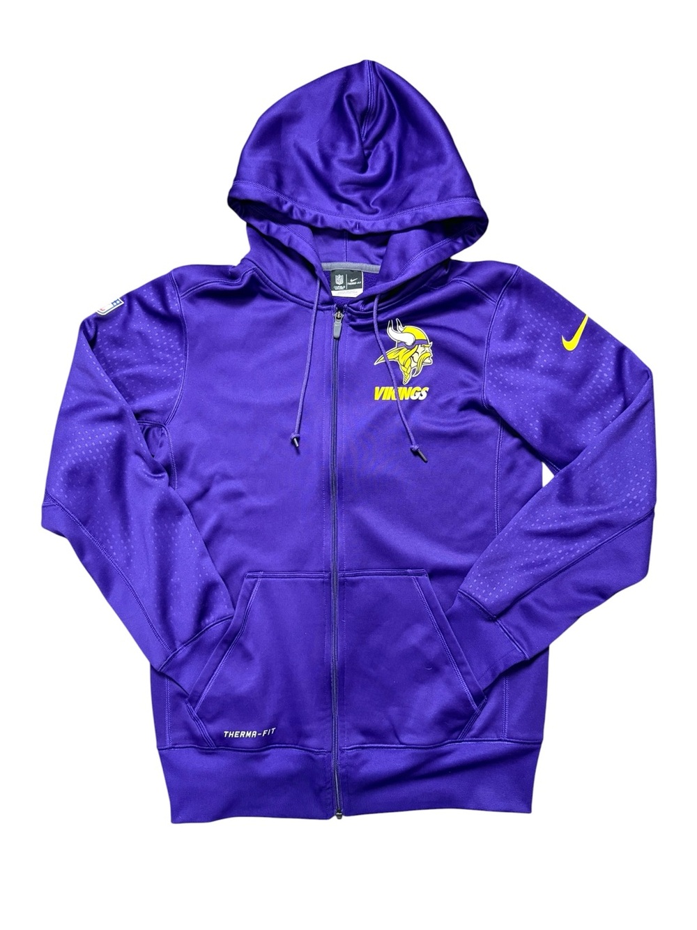 Nike Minnesota Vikings Therma-FIT Full Zip Hoodie Men’s Small Purple NFL - Picture 2 of 11